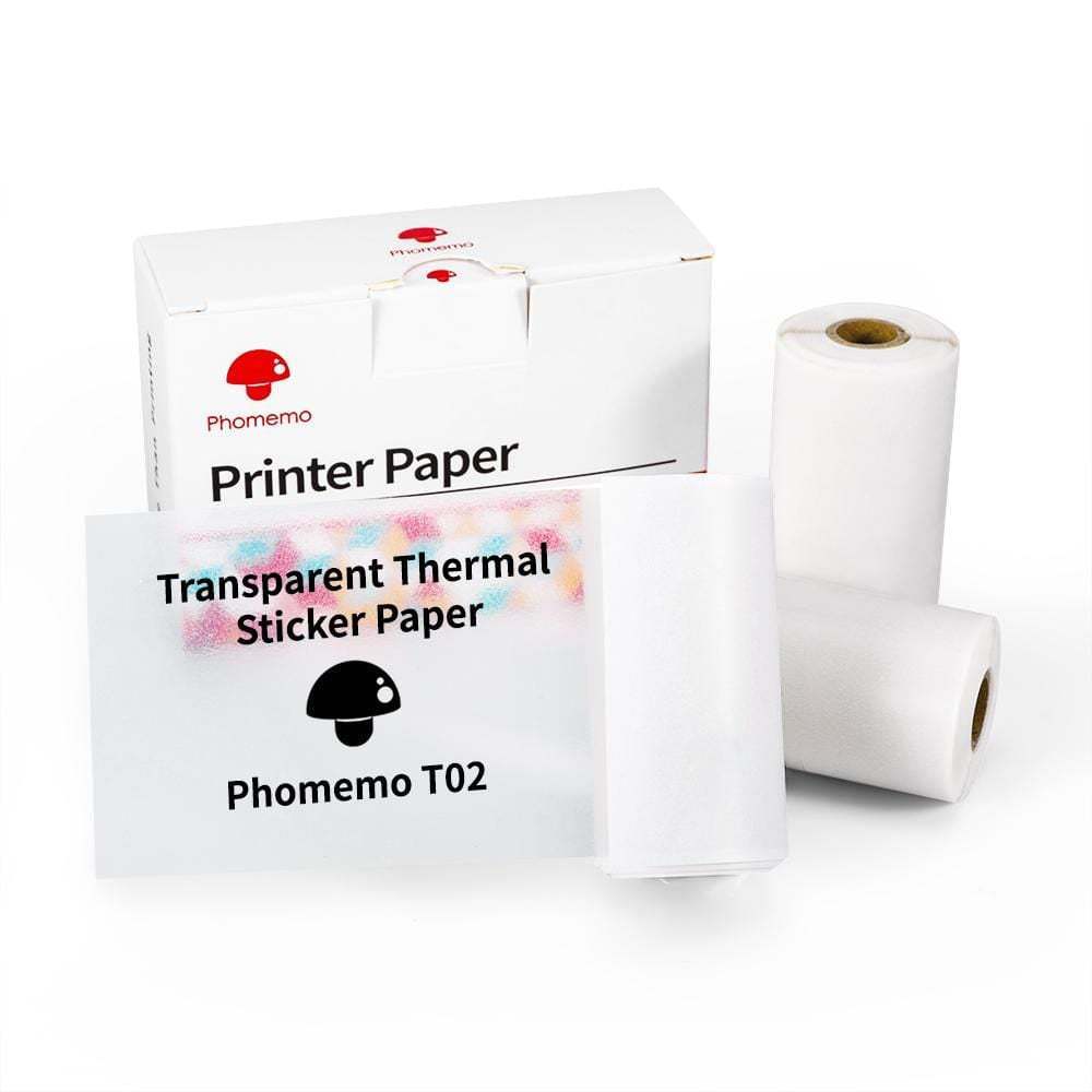 PrintBunny™ Mini Printer Set – 1 Printer + 4 Sticky Paper Rolls